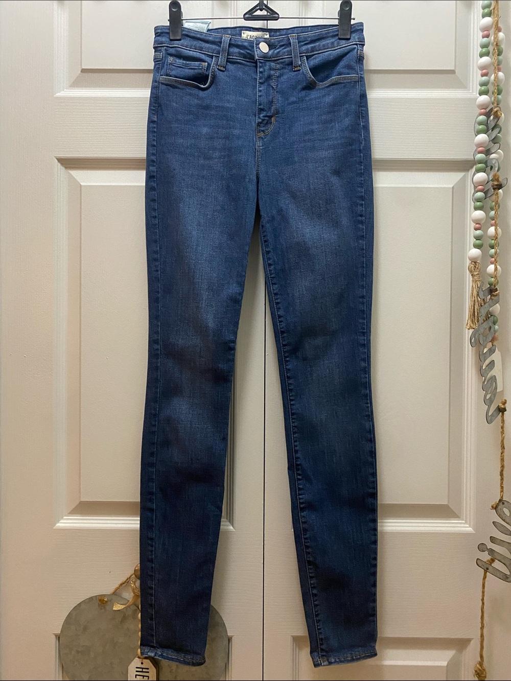 L'AGENCE Medium Wash High-Rise Skinny Jeans Size 26